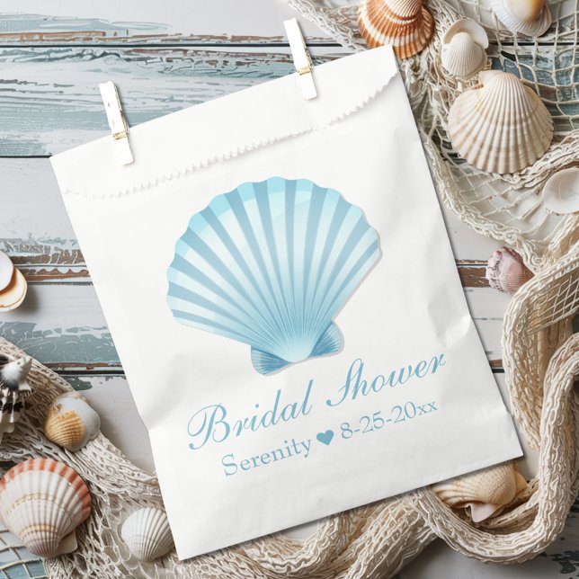 Elegantes Brautparty Seashell Nautical Beach Geschenktütchen (Von Creator hochgeladen)