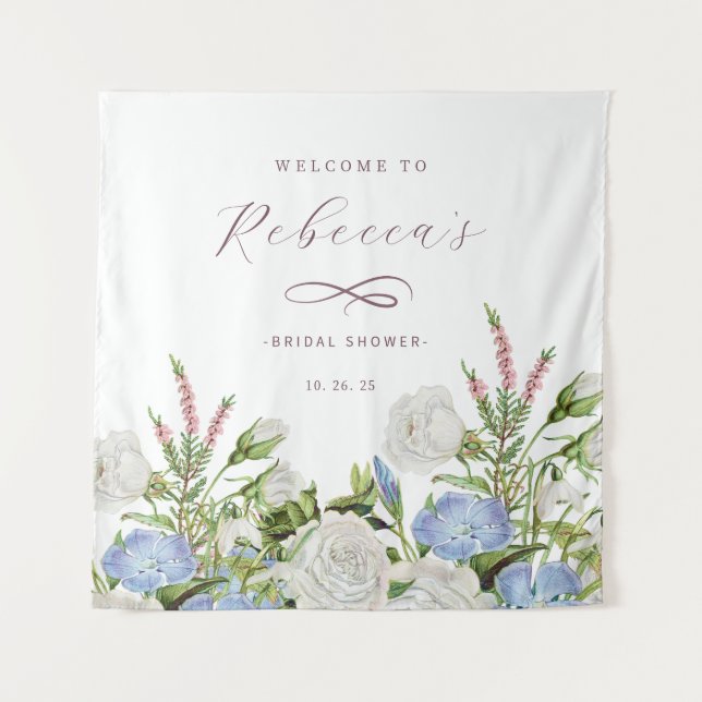 Elegantes Brautparty Wandteppich (Vorderseite)