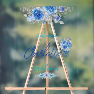 Elegantes Brautparty Wasserfarben Acrylschild