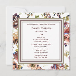 Elegantes Brautparty Weinflora Einladung
