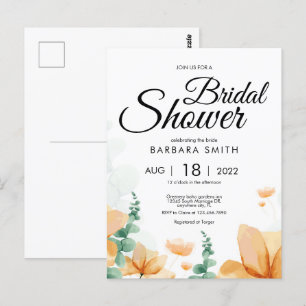 Elegantes Brautparty Wildblume Postkarte