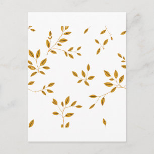 Elegantes Briefkuvert mit Goldblattmuster und Herb Postkarte