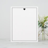Elegantes Briefpapier mit Herzsymbol, stilvolles B