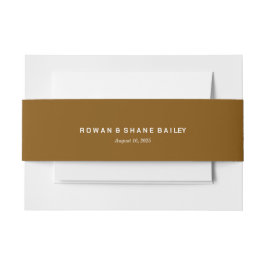 Elegantes Brown Monogram Wedding Bly Band