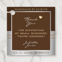 Elegantes Brown und Silver Small Business Vielen D