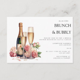 Elegantes Brunch & Bubbly Bridal Dusche Einladung