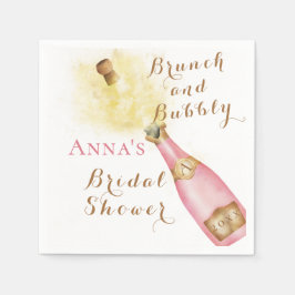 Elegantes Brunch und Bubbly Brautparty Serviette