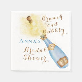 Elegantes Brunch und Bubbly Brautparty Serviette