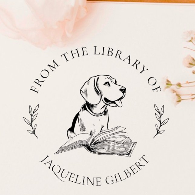 Elegantes Buch aus der Bibliothek von | Handgezeic Permastempel (Von Creator hochgeladen)