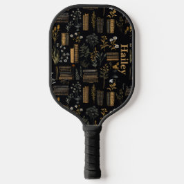 Elegantes Buchdesign - Dark Academia - Vintages Bu Pickleball Schläger