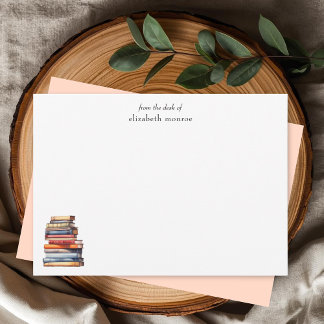 Elegantes Buchliebhaber Von meinem Schreibtisch Pe Mitteilungskarte