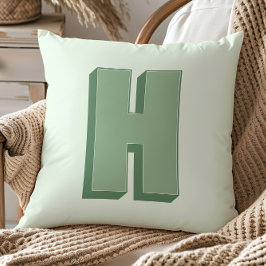 Elegantes Buchstaben-H-Monogramm personalisierte A Kissen