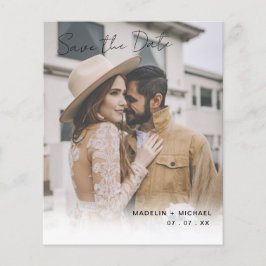 Elegantes Budget Hochzeit Speichern Sie das Date Q Flyer