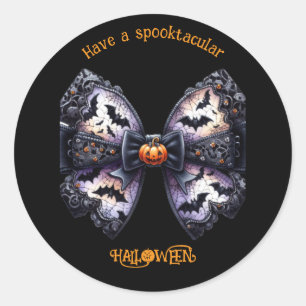 Elegantes BugHalloween Grafik + Text (Bearbeitbar) Runder Aufkleber