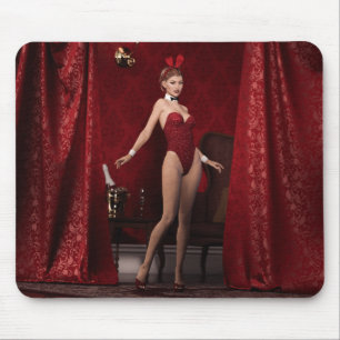 Elegantes Bunny Girl Mousepad