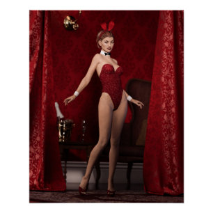 Elegantes Bunny Girl Poster