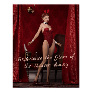Elegantes Bunny Girl Poster