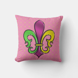 Elegantes bunte Fleur-de-Lis-Design-Kissen Kissen