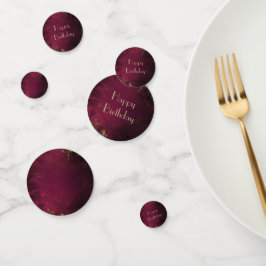 Elegantes Burgund & Imitats Gold Confetti Konfetti