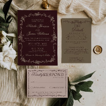 Elegantes Burgunder Blumen- Old Money Boho Chic Ho