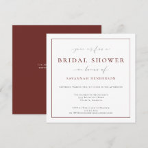 Elegantes Burgunder-Rot verbranntes Hochzeitsklass
