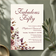 Elegantes burgunderrotes florales Fantastisch Fünf