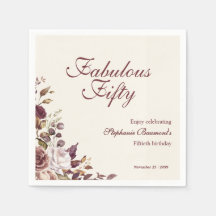 Elegantes burgunderrotes florales Fantastisch Fünf