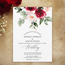 Elegantes Burgundy Blush Wasserfarben