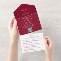 Elegantes Burgundy in einer Hochzeit