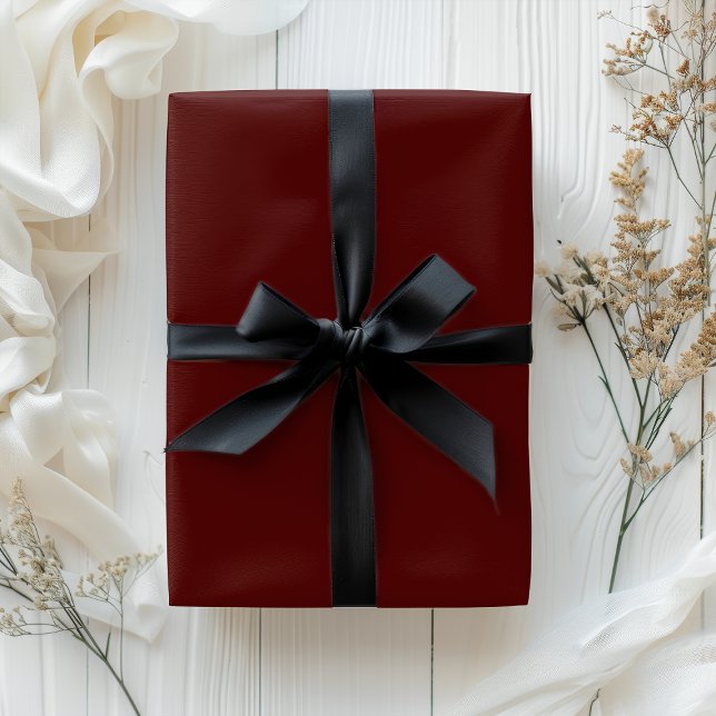 Elegantes Burgundy Red Wrapping Paper Geschenkpapier (Elegant Burgundy Red Wrapping Paper)