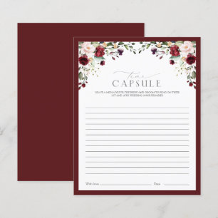 Elegantes Burgundy Time Kapsel Blumenduschenspiel
