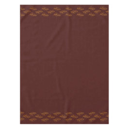Elegantes Burgundy und Gold Leaf Tischtuch Tischdecke