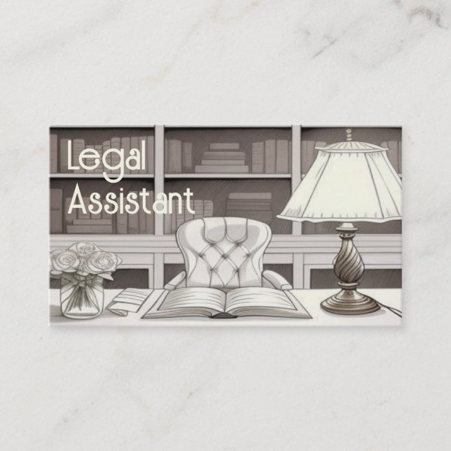 Elegantes Büro für Rechtsassistenten Visitenkarte (Vorderseite)