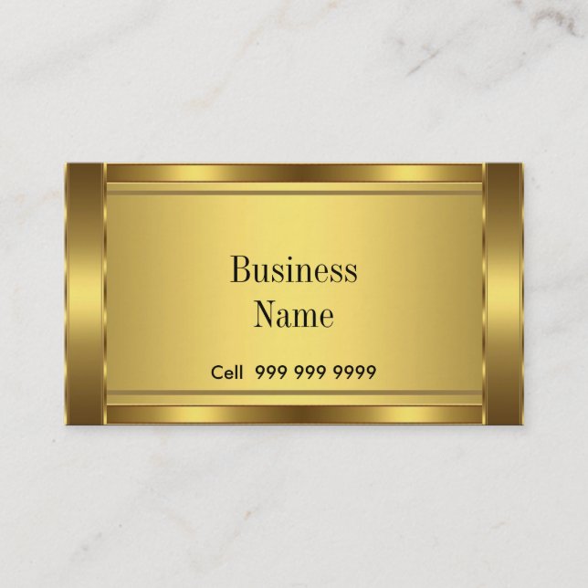Elegantes Business Card Gold Visitenkarte (Vorderseite)