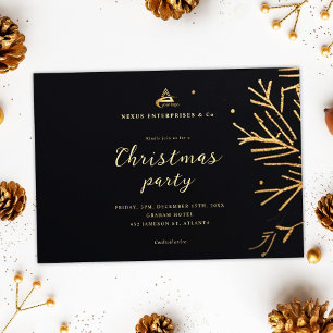 Elegantes Business Holiday Corporate Weihnachten P Einladung
