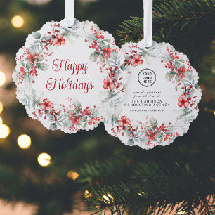 Elegantes Business Logo Weihnachtsfeiertag Ornament Karte