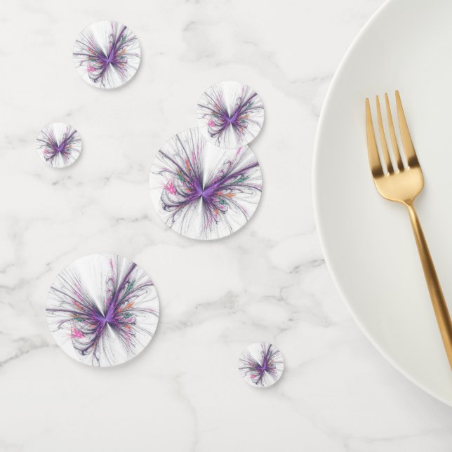 Elegantes Butterfly Fraktal Konfetti (Gruppe)