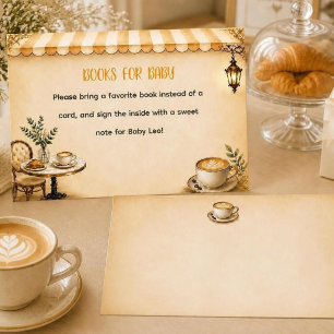 Elegantes Café Bébé Baby-Shower französisches Bist Begleitkarte