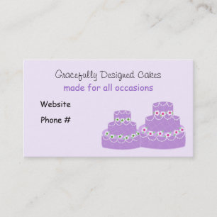 Elegantes Cake Business Visitenkarte