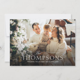 Elegantes Calligrafy Foto Grün Weihnachten
