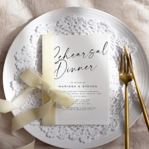 Elegantes Calligrafy Probe Abendessen Einladung