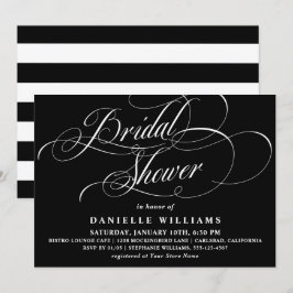 Elegantes Calligrafy Script-Brautparty Einladung