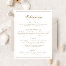 Elegantes Calligrafy Script Gold Wedding Details