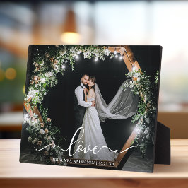 Elegantes Calligrafy Script-Liebe Hochzeitsszenari Fotoplatte