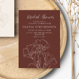 Elegantes Calligrafy Simple Brautparty Einladung