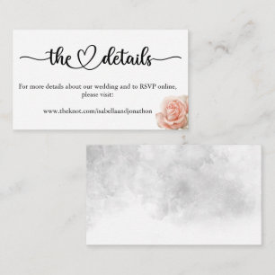 Elegantes Calligrafy Wedding Website Enclosure Car Begleitkarte