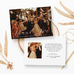 Elegantes Calligraphy Custom Wedding Foto Dankeskarte<br><div class="desc">Danken Sie im Stil mit diesen eleganten und sehr trendigen Hochzeitskarten Foto. Das Design lässt sich leicht mit Ihrer eigenen Dankesworte und einem Foto Ihrer Wahl personalisieren,  und Ihre Gäste werden begeistert sein,  wenn sie diese fantastischen Dankeskarten erhalten.</div>