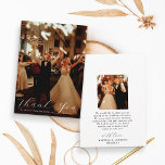 Elegantes Calligraphy Custom Wedding Foto Dankeskarte<br><div class="desc">Danken Sie im Stil mit diesen eleganten und sehr trendigen Hochzeitskarten Foto. Das Design lässt sich leicht mit Ihrer eigenen Dankesworte und einem Foto Ihrer Wahl personalisieren,  und Ihre Gäste werden begeistert sein,  wenn sie diese fantastischen Dankeskarten erhalten.</div>