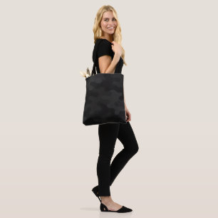 Elegantes Camo Deep Black Dark Charcoal Design Mod Tasche