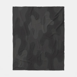 Elegantes Camouflage-Muster in tiefem Schwarz und Fleecedecke